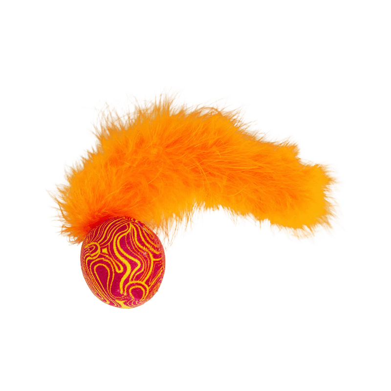 Feather Boa Balls Assorted Colors Cat Toy