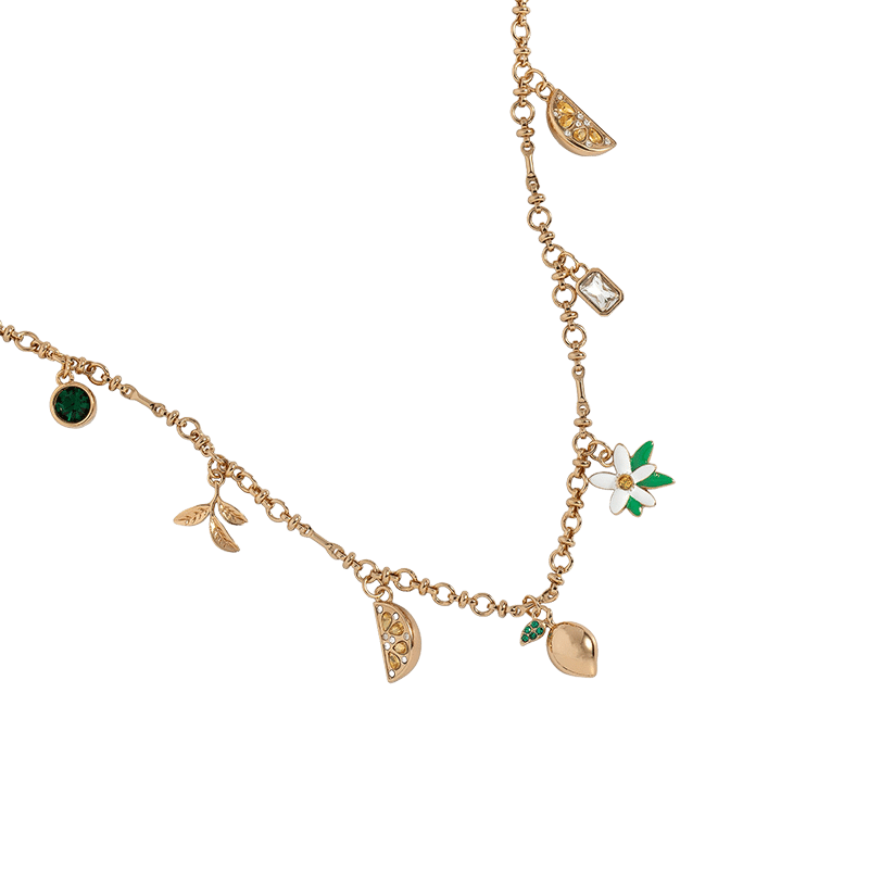 Lemon Multi-Charm Necklace
