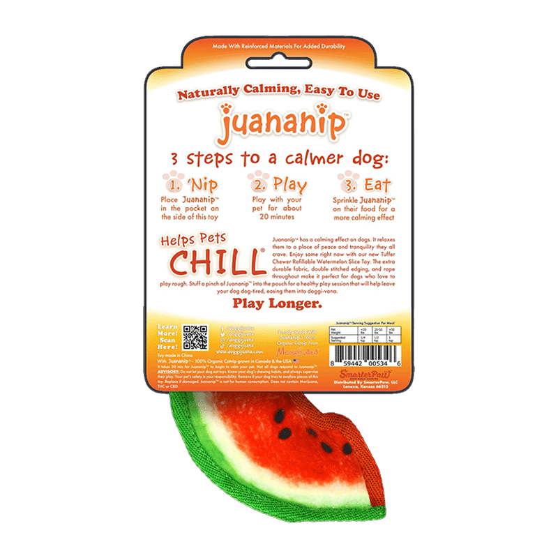 Tuffer Chewer Mini Watermelon Slice Refillable Dog Toy