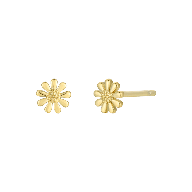 18K Gold Plated Daisy Stud Earrings