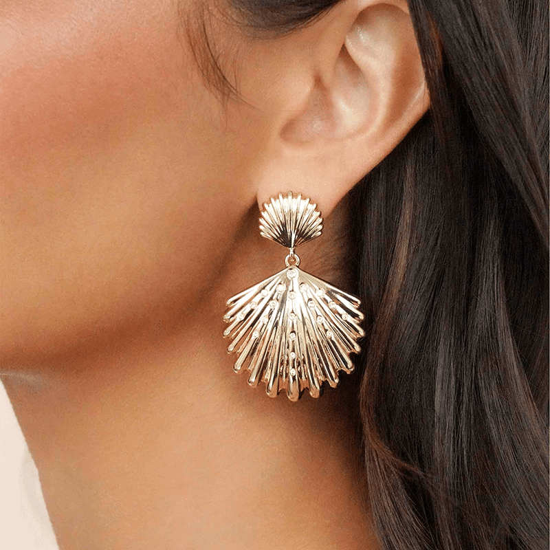 Sun-Drenched Shell Earrings