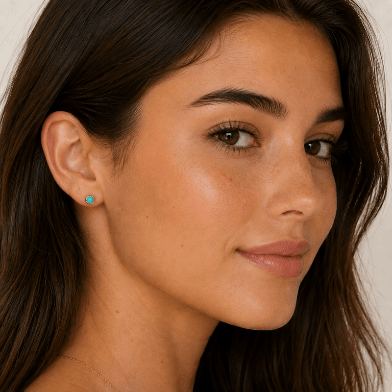 Turquoise Simple Stud Earrings