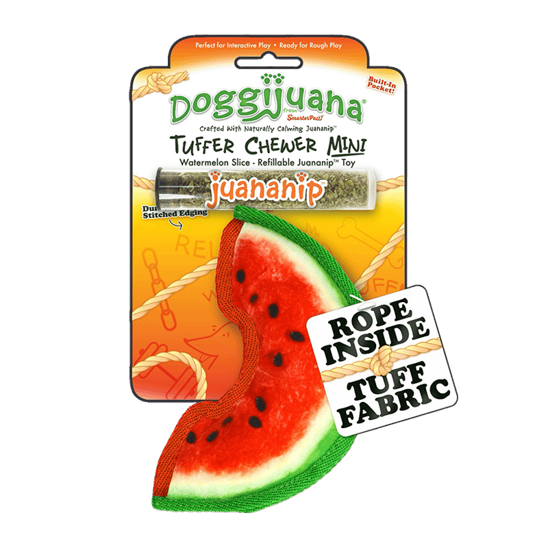 Tuffer Chewer Mini Watermelon Slice Refillable Dog Toy
