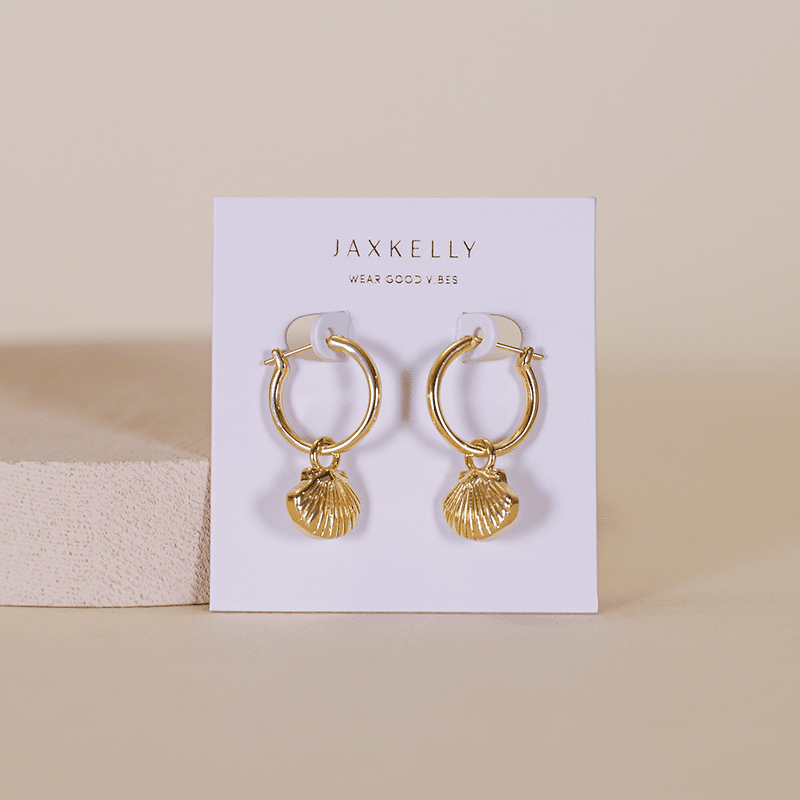 Seashell Hoop Earrings