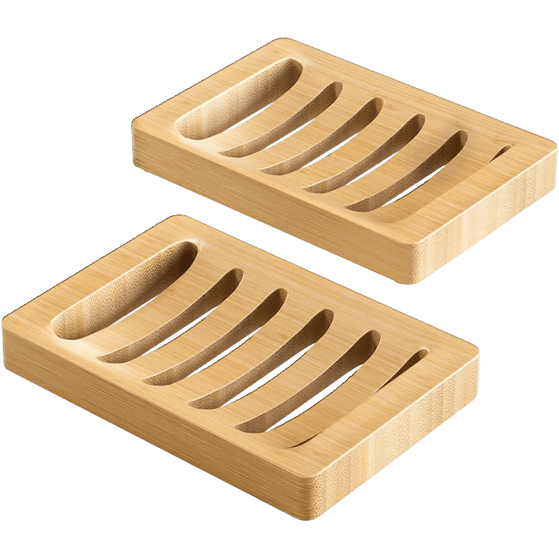 Bamboo Slotted Soap Bar Holder