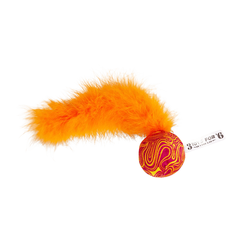 Feather Boa Balls Assorted Colors Cat Toy