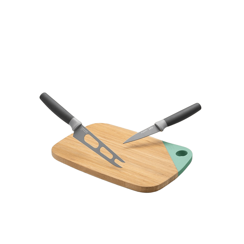 3 Piece Leo Knife and Cutting Board Set