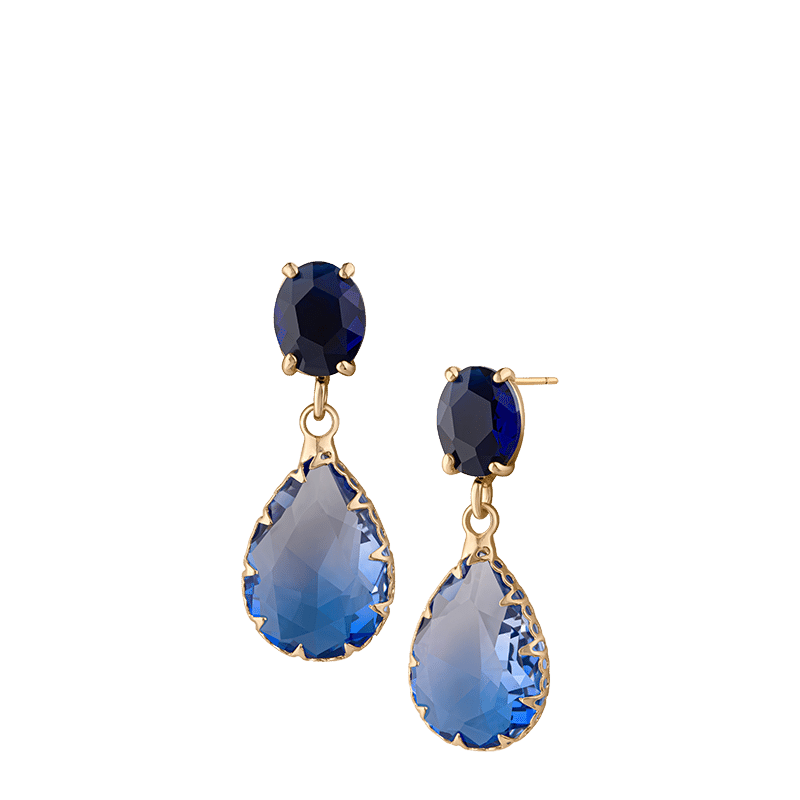 Shades of Blue Delicate Drop Earrings