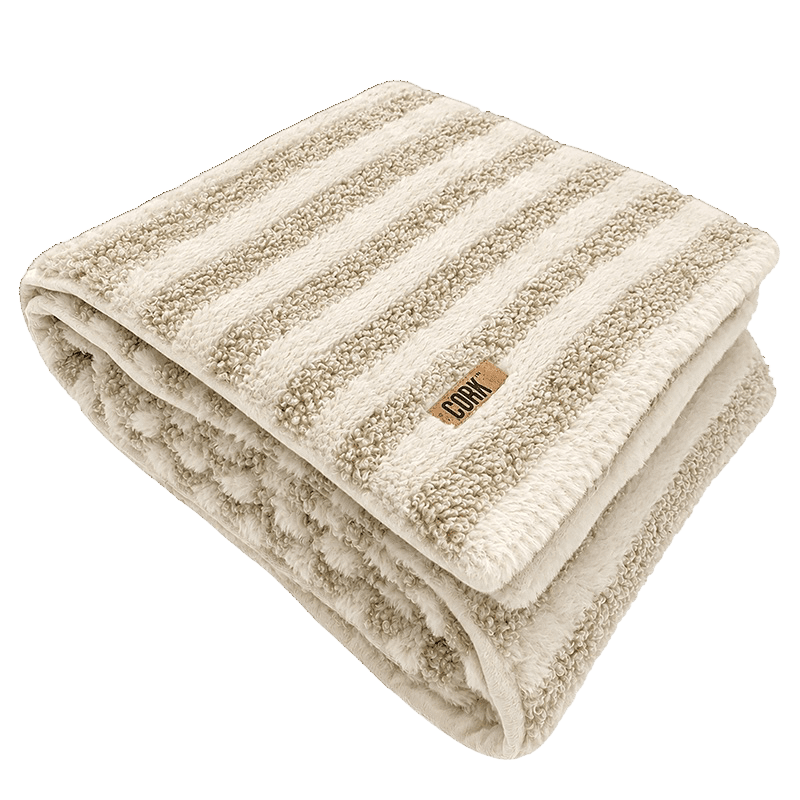 50" x 60" Faux Fur Stripe Mink Throw Blanket