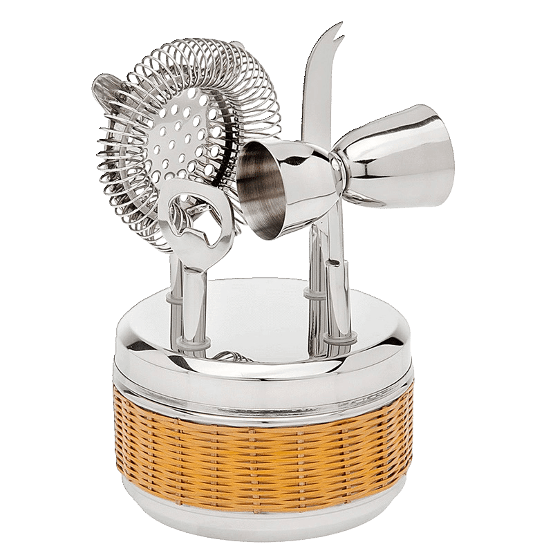 Rattan 5 Piece Bar Tools