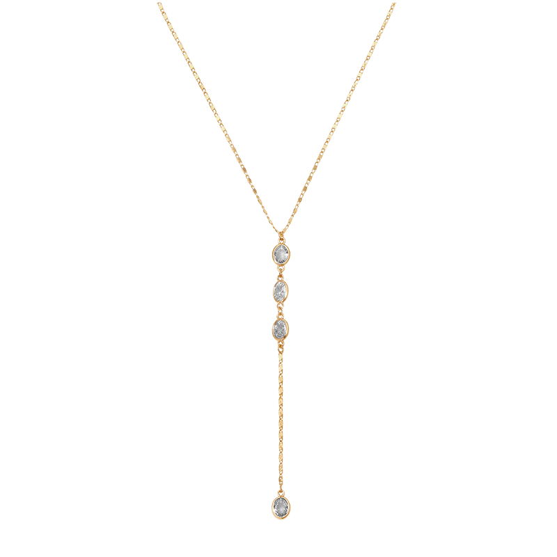 Sparkle Dip Lariat Necklace