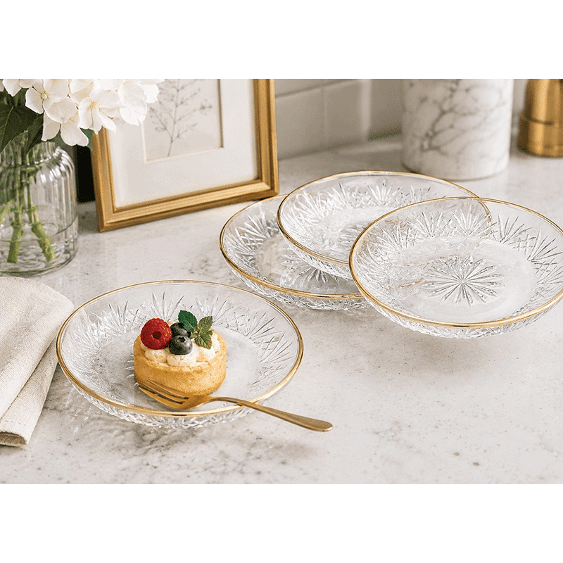 Gold Band Dessert Plate
