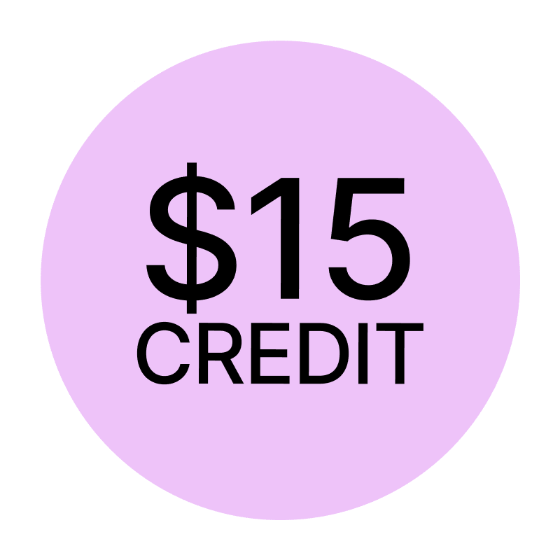 $15 Shopping Credit