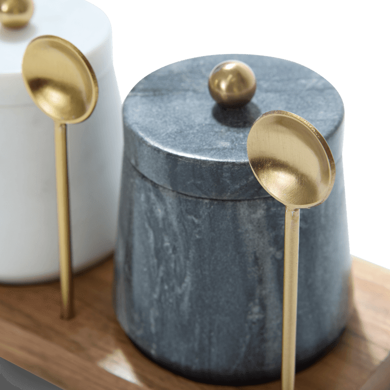 Marble Condiment Set