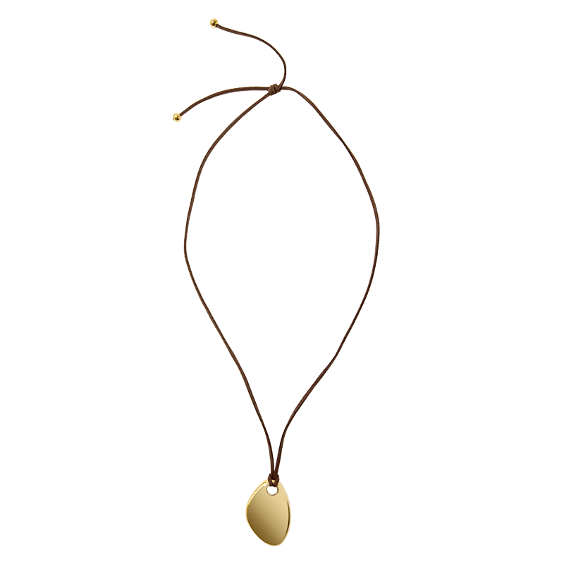 Picture of Faux Suede Corded Pendant Necklace