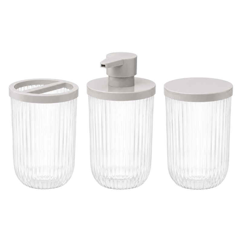 3 Piece Glass Bathroom Set