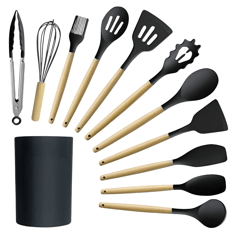 12 Piece Silicone Kitchen Set with Organizer
