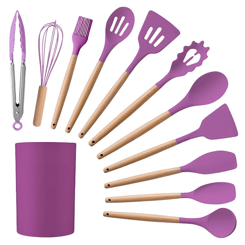 12 Piece Silicone Kitchen Set with Organizer
