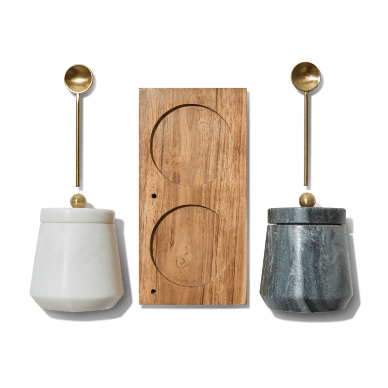 Marble Condiment Set