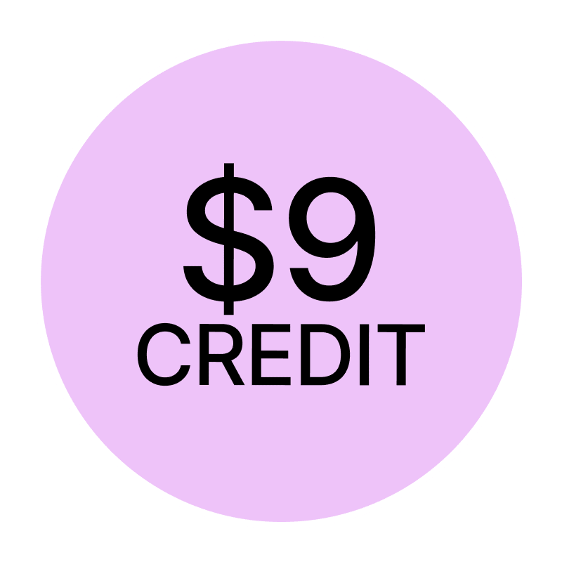 $9 Shopping Credit