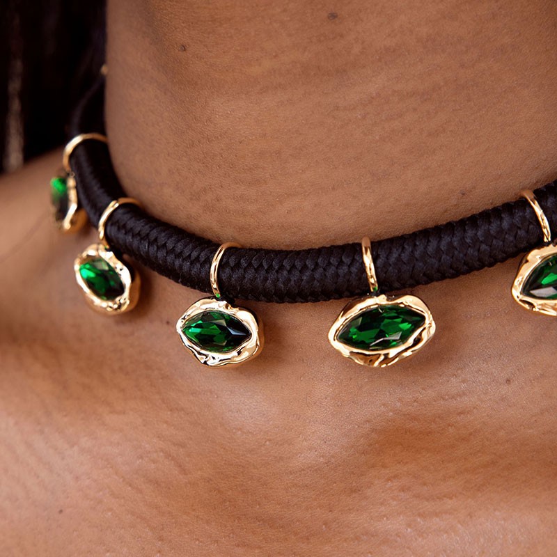 Midnight Luxe Crystal Choker
