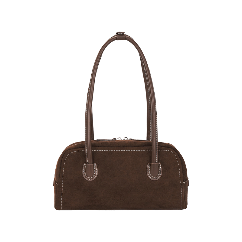 Faux Suede Leather Shoulder Bag