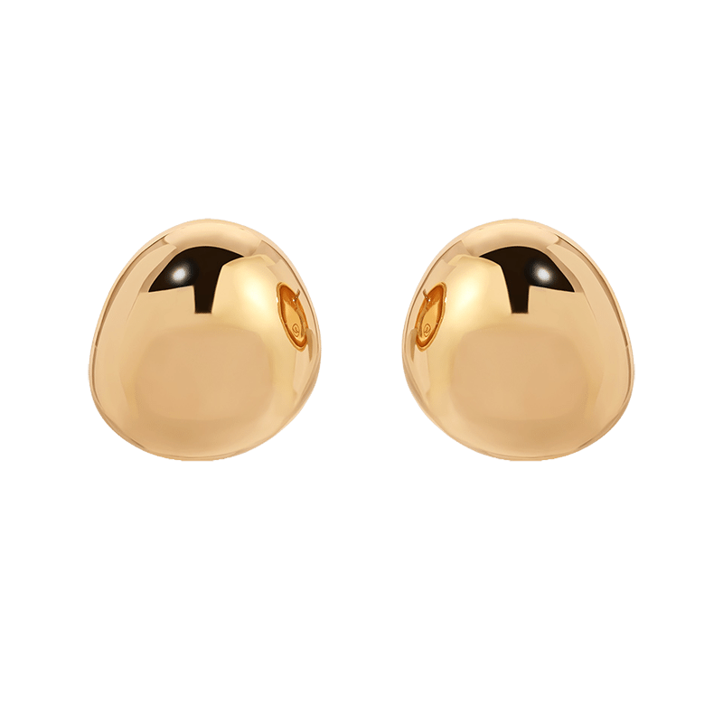 Polished Pebble Stud Earrings