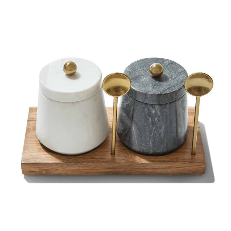 Marble Condiment Set