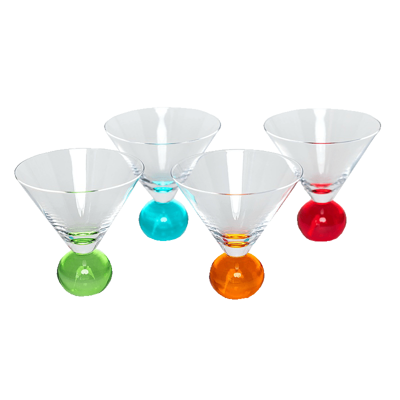 Prism Collection Ball Stem Martini Glasses