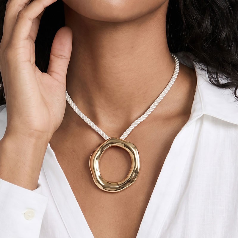Open Circle Corded Pendant