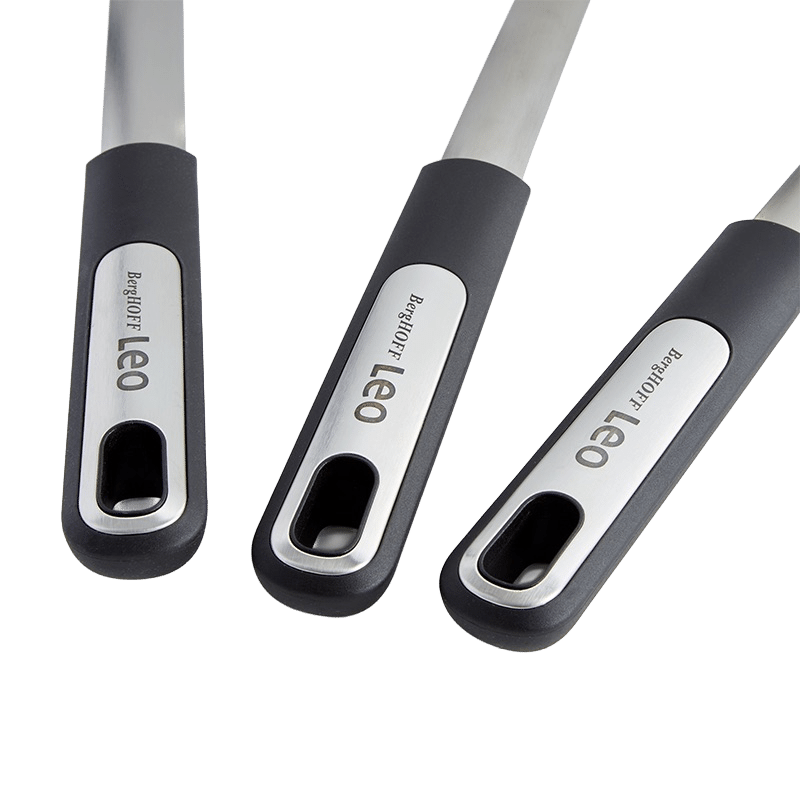 3 Piece Leo Graphite Stainless Steel Utensil Set