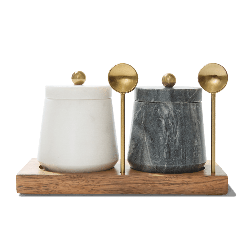 Marble Condiment Set