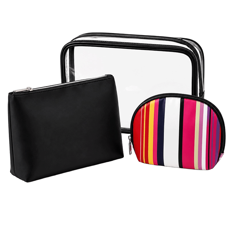 3 Piece Cosmetic Bag Trio Mix Set