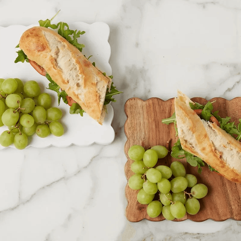 Scalloped Appetizer Cheese Board Set of 2