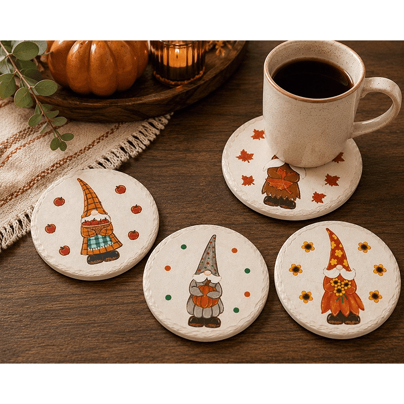 Ceramic Fall Coasters (4 Pack)