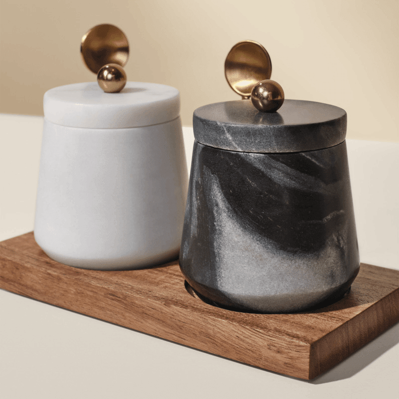 Marble Condiment Set