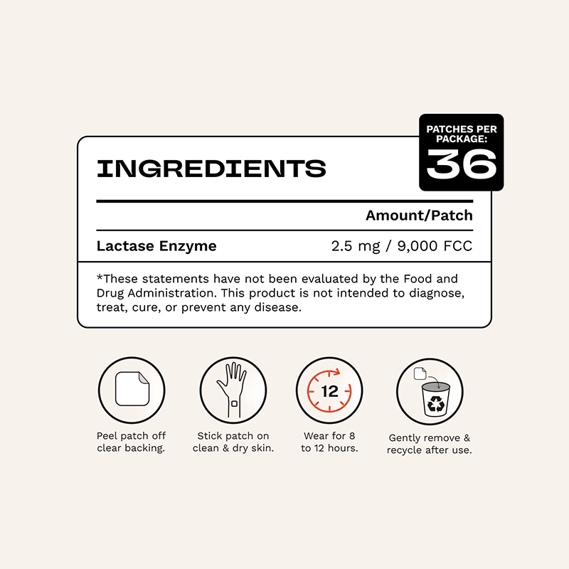 Lactase Enzyme Support Patches