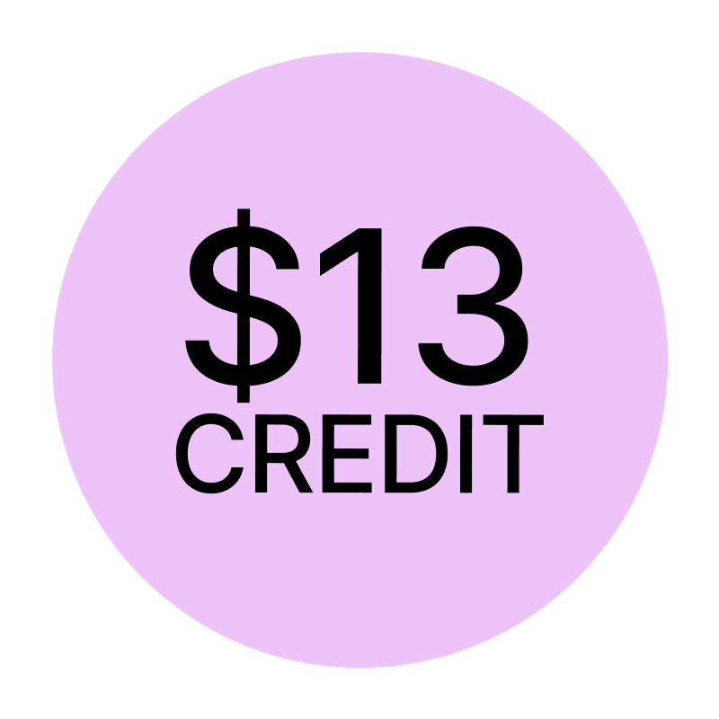 $13 Shopping Credit