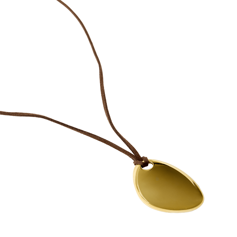 Faux Suede Corded Pendant Necklace