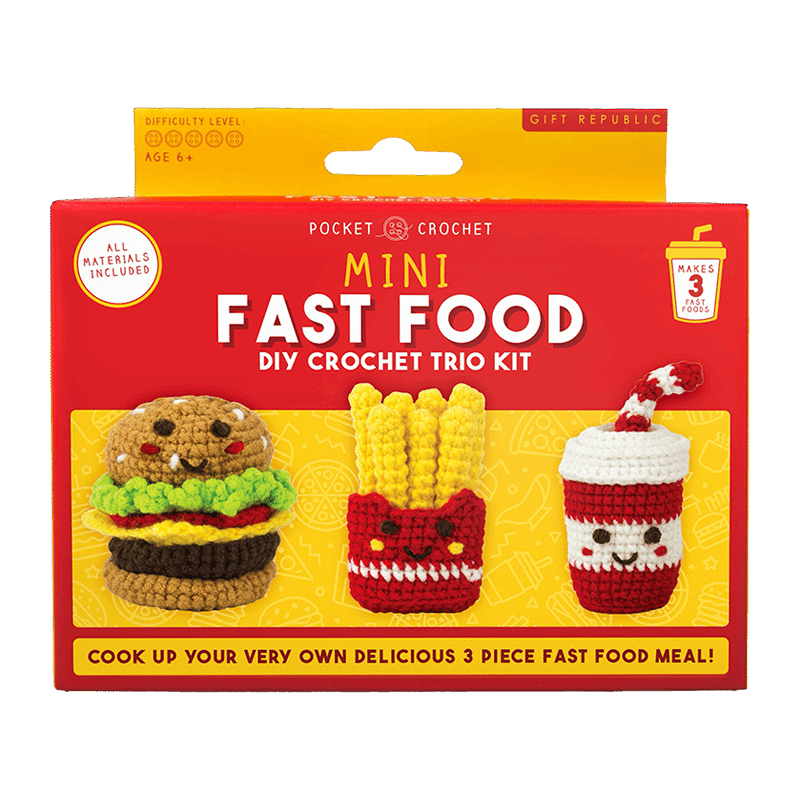 Mini Fast Food DIY Crochet Trio Kit