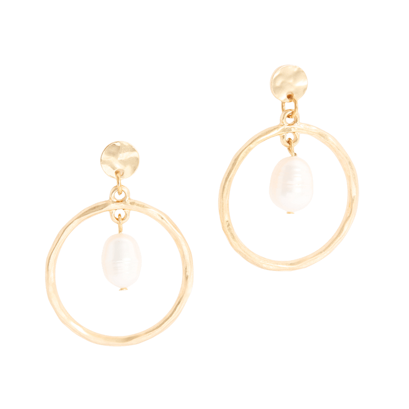 Pearl Dangle Hoop