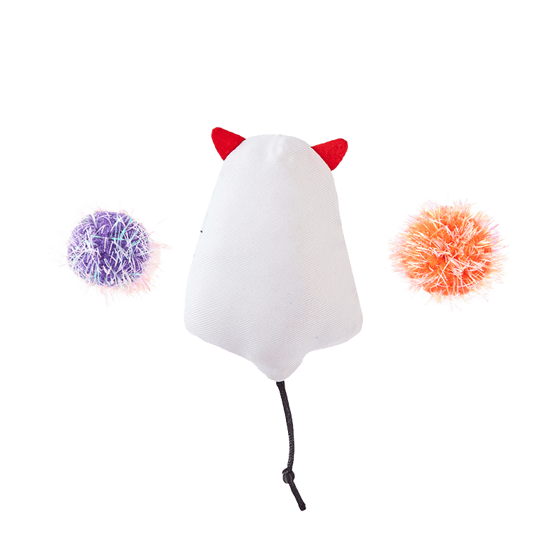Ghost Kitty Cat Toy Set