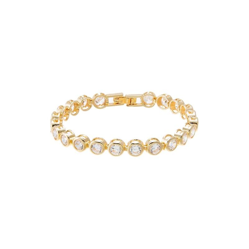 Colored CZ Bezel Bracelet