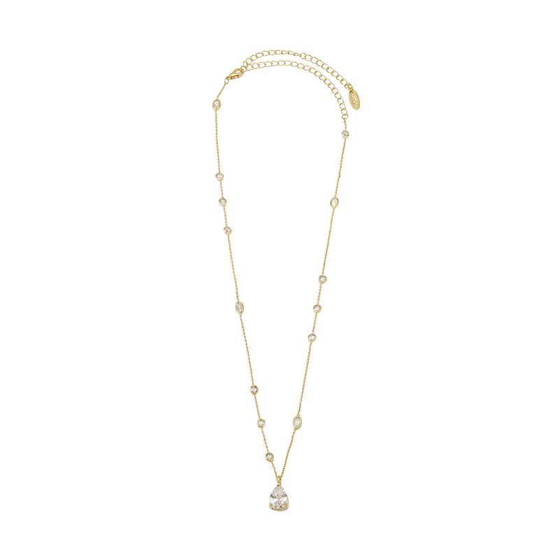 Delicate Crystal Pendant Necklace