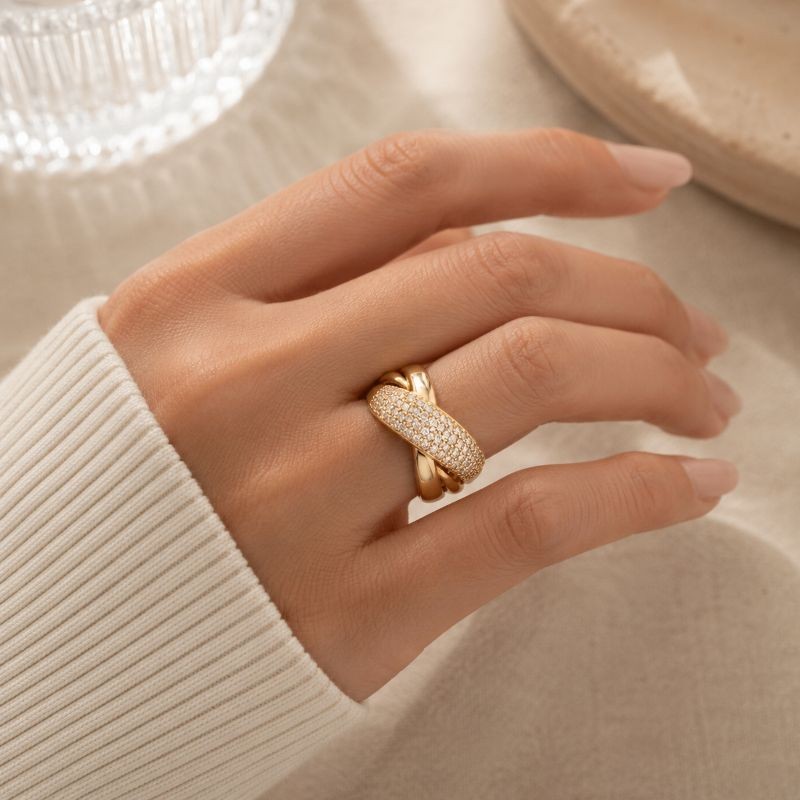 Pave Wide Statement Ring