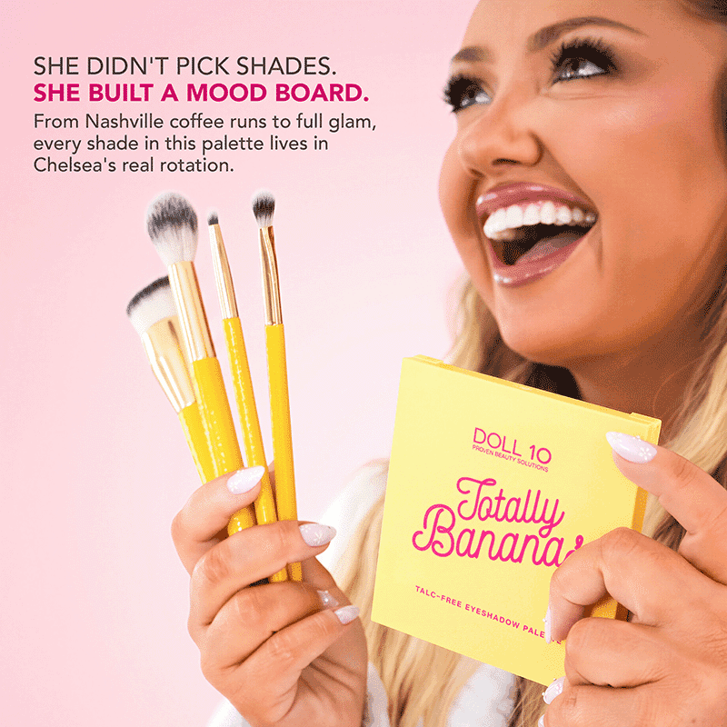 Chelsea Bananas X Doll 10 Totally Bananas Brush Set