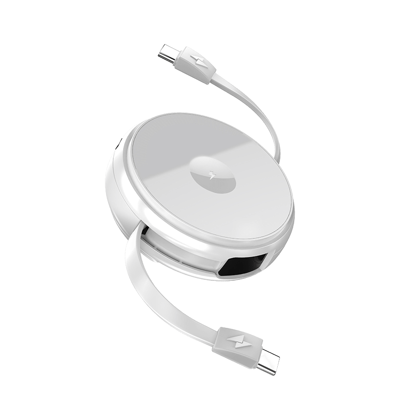 Retractable USB-C Cable with Wireless Charger