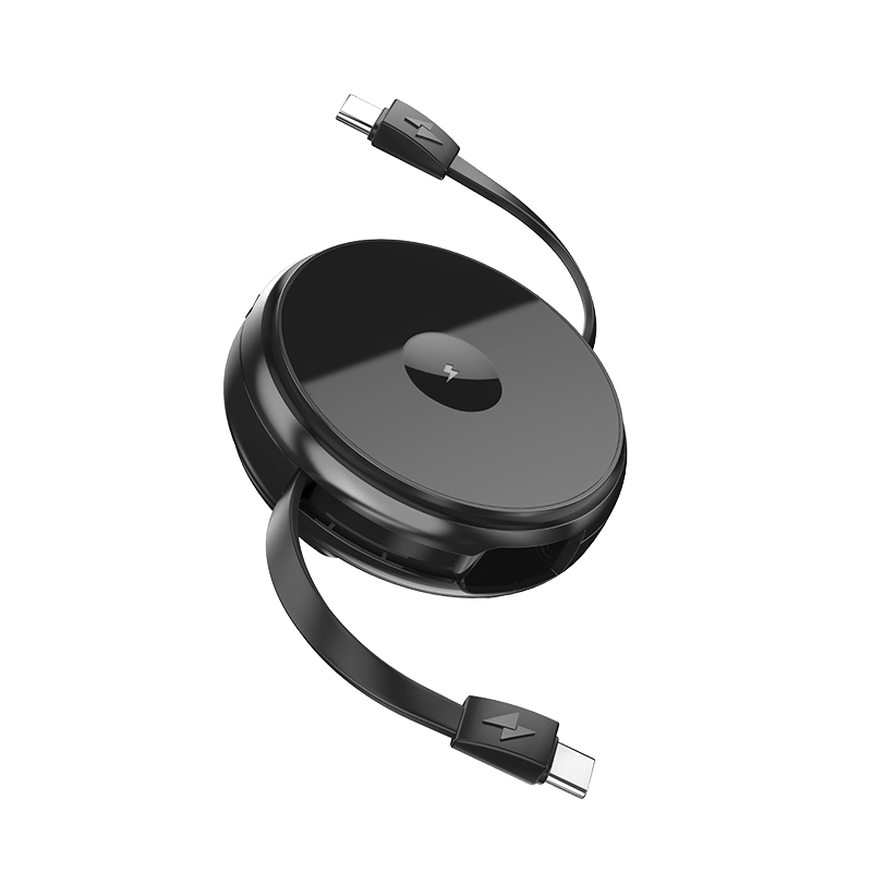 Retractable USB-C Cable with Wireless Charger
