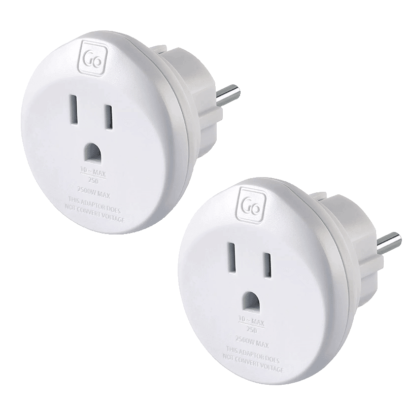 Travel Usa To Eu Plug Adapter (2 Pack)