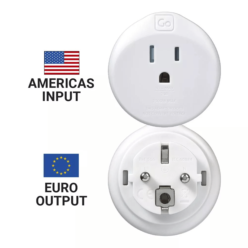 Travel Usa To Eu Plug Adapter (2 Pack)